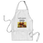 Dad Playing Football with the Kids and Family Dog Apron