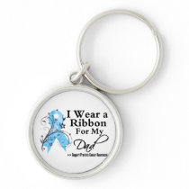 Dad Prostate Cancer Ribbon Keychain