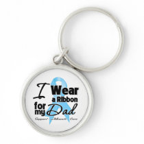 Dad - Prostate Cancer Ribbon Key Chain