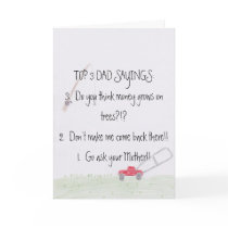 Dad Sayings...Father's Day Card