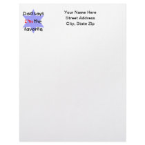 Dad Says I'm The Favorite (blue) Letterhead Design