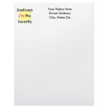 Dad Says I'm The Favorite (yellow) letterhead