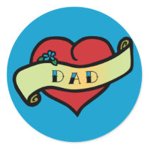 Dad Tattoo Heart stickers by toxiferousdark Dad Tattoo Heart stickers