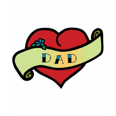 Dad Tattoo Heart T Shirt by