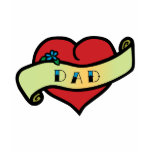 Dad Tattoo Heart T Shirt
