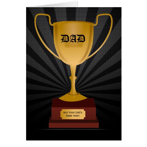 Dad Trophy Award, Father's Day Card