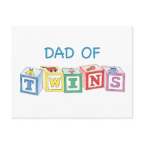 Dad Twins Blocks postcards