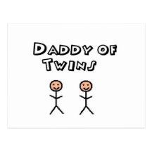 dad twins postcard