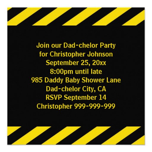 Dad Under Construction Party Announcements