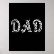 DAD ZEBRA LETTERS-POSTER