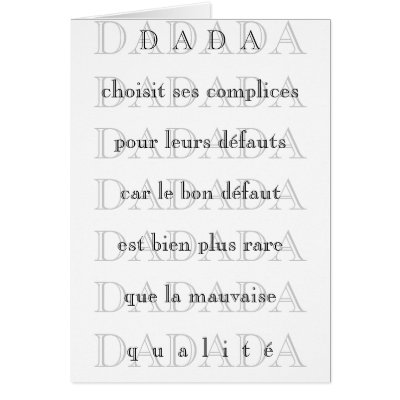 Dadaphorism # 2 Card by ZDROWWORDZ