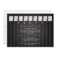 Dadchelor Party Baby Shower Card - Poker Cards Personalized Announcement