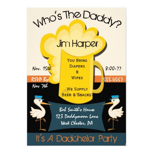 Dadchelor Party Invitations