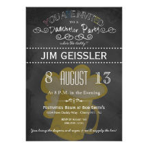 Dadchelor Party Invite in Chalkboard Typography
