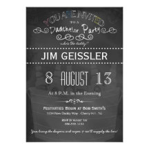 Dadchelor Party Invite in Chalkboard Typography