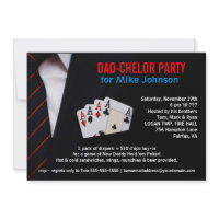 Dadchelor - Sophisticated Poker Party Invitations