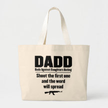 dadd dads against daughters dating funny tote bag
