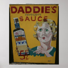 Daddie's sauce vintage advertising poster