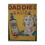 Daddie's sauce vintage advertising poster post card