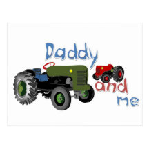 Daddy and Me Tractors Post Card