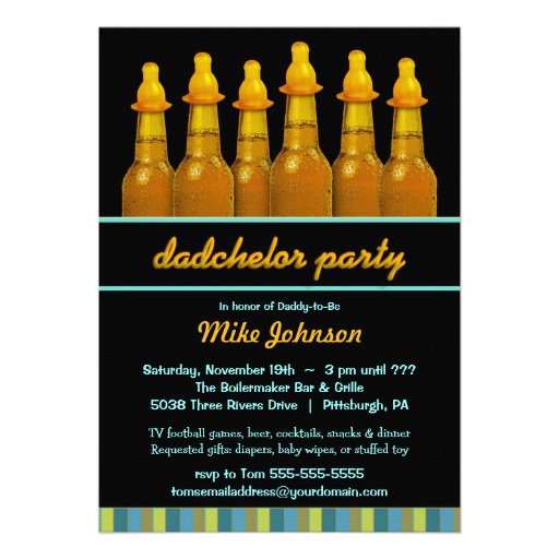 Daddy Baby Shower - Dadchelor Diaper Party Invites