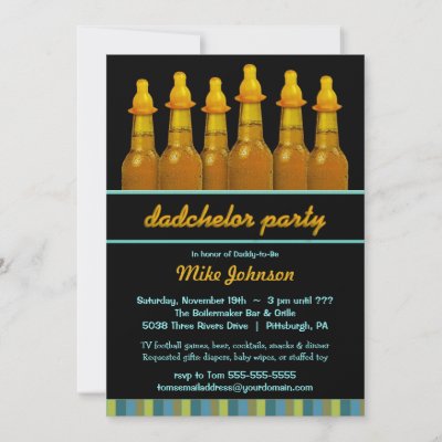 Diaper Party Invitations on Daddy Baby Shower   Dadchelor Diaper Party Invites From Zazzle Com