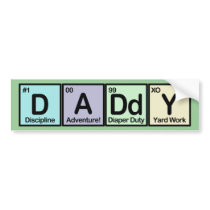 Daddy Elements Bumper Sticker