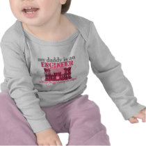 Daddy Engineer pink T-shirts