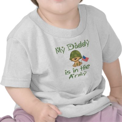Daddy in the Army T Shirt by armylovegifts