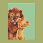 Daddy Lion and Son Postcards