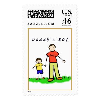 Daddy & Me Stamp (Brunette with Title) stamp