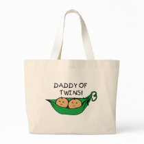 Daddy of Twins Pod Canvas Bags