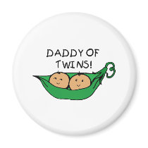 Daddy of Twins Pod Fridge Magnet