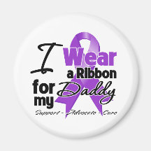 Daddy - Pancreatic Cancer Ribbon Magnets
