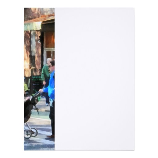 Daddy Pushing Stroller Greenwich Village Customized Letterhead