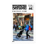 Daddy Pushing Stroller Greenwich Village Postage