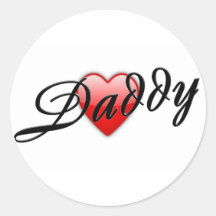 Daddy Round Sticker
