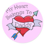 Daddy Tat Heart Sticker