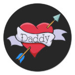 Daddy Tat Heart Sticker