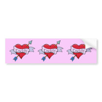 Daddy Tat Heart Sticker bumper stickers by JuJuGarden Daddy Tat Heart Sticker bumper stickers