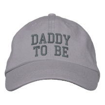 DADDY TO BE EMBROIDERED BASEBALL CAP