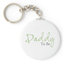 Daddy To Be (Green Script) Keychain