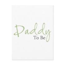 Daddy To Be (Green Script) Postcard