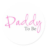 Daddy To Be (Pink Script) Sticker