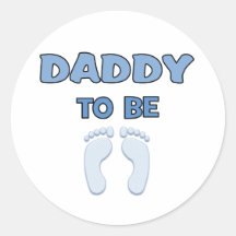 DADDY TO BE ROUND STICKERS