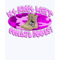 Daddy Wears Combat Boots (pink) t-shirts