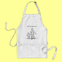Daddy's Boy Apron (Customize Names)