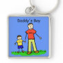Daddy's Boy Brunette Keychain (Custom Names)