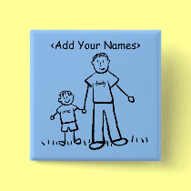 Daddy's Boy Button (Customize Names)