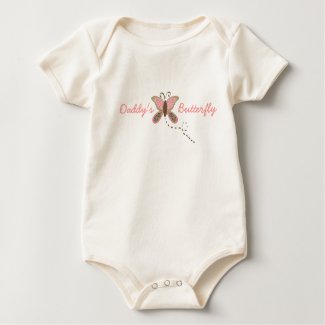 Daddy's Butterfly Infant Girl Organic Romper